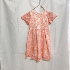 美品   anyFAM エニィファム 女の子 子供用 ワンピース  130㎝  花柄 チュールレース サテン ピンク