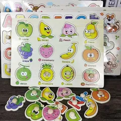 木のパズル つまみあり 知育 赤ちゃん 1歳 2歳 3歳 動物 昆虫 数字 形 カタチ 乗り物 果物 ベビー 玩具 プレゼン パズル おもちゃ 誕生日 クリスマス