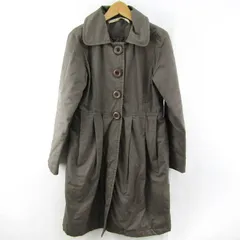 カスタネ ステンカラーコート ロングコート スプリングコート コットン100% アウター レディース Fサイズ ブラウン KASTANE 【中古】