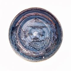 江戸切子 木村泰典作 富士山 神奈川沖浪裏 ガラス鉢 - メルカリ