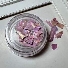 オーロラ クラッシュ シェル パステルピンク ケース付き