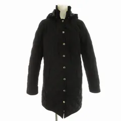 エーグル AIGLE キルティングジャケット アウター 中綿 フード フロントボタン 38 M 黒 ブラック /RKのサムネイル