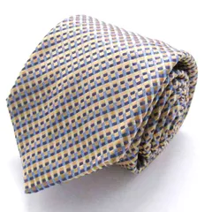 シャルル・ジョルダン ブランド ネクタイ チェック柄 格子柄 シルク PO  メンズ ベージュ CHARLES JOURDAN 【中古】