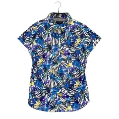 サイズ：L CALLAWAY キャロウェイ  半袖ポロシャツ 花柄 ブルー系 [240101389767] ゴルフウェア レディース ストスト