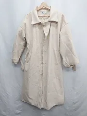 ◇ ⊇ ABITOKYO アビトーキョー 長袖 ロングコート サイズM ベージュ レディース E  【1410100028009】