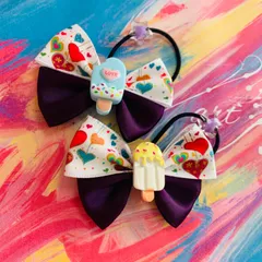 35 ハンドメイドアクセサリー　アイドル　スイーツ　デコ　リボン　女の子　ヘアゴム　可愛い　おしゃれ　幼稚園　保育園　小学生　プレゼン　クリスマス　誕生日　イベント