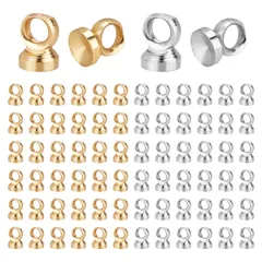【新着商品】アクセサリーパーツ チャーム取付カバー 接合金具 ペンダント接続金具 丸ヒートン レジンアクセサリー ハンドメイド イヤリングパーツ 手芸用品 カン付き ピンなし クラフト 2色 金具 ビーズキャップ ヒートンキャップ ゴールド ヒートン シルバー