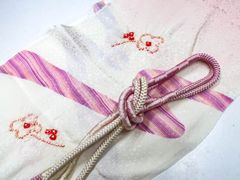 【着物】和装小物 帯揚げ帯締めセット 帯揚 帯締 絞り 丸組 24w-8682