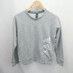 ◇ ⊇ adidas アディダス スウェット 長袖 クルースウェットシャツ サイズＭ グレー系 キッズ E  【1507080001242】