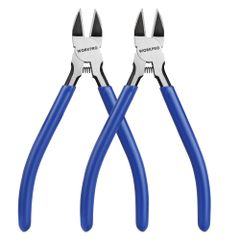 【迅速発送】WORKPRO ニッパー プラスチックニッパー 薄刃ニッパー 2点セット 150mm 斜めプライヤー 精密ニッパー ワイヤーニッパー 軟鉄 銅線切断 DIY手作り プラモデル 手工業職人用 繊細な作業工具