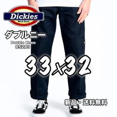 新品・送料無料】30×32 ブラック ディッキーズ ダブルニー ワーク