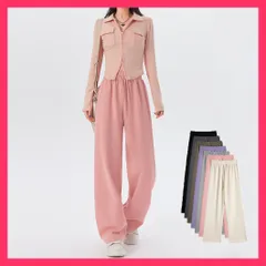 【スタッフおすすめ！】 スウェットパンツ カラーパンツ 韓国 ウエストゴムパンツ/ロングパンツ運動/楽ちん美脚パンツ レディースボトムス ハイウエスト イー おすすめ おしゃれ　かわいい　人気 99FZFZ-020