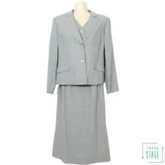 レリアン★スーツ 三点セット テーラードジャケット&ベスト&スカート サイズ9 グレー系 z7849
