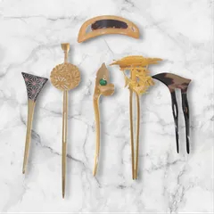 かんざし　飾り櫛　簪　髪飾り　着物　和装　小物     セットアンティーク　合計6個    dd25G（Ｔ）48