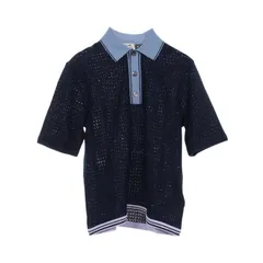 エルメス HERMES ポロシャツ H557360HA ネイビー コットン ニット