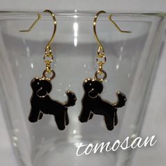 黒わんこピアス(イヤリング他変更可能)