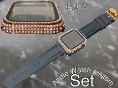 ローズ　ブラック　アップルウォッチ ケースカバーApple Watch. Dラバーベルト ラバーバンド キラキラカバー ケース 鑑別済み 最高品質