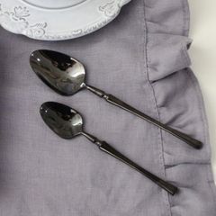 ティースプーン コーヒースプーン ブラック カトラリー ウィルマックス イングランド  wilmax ディバ 黒 ステンレス 輸入食器 モダン アンティーク アンティーク風