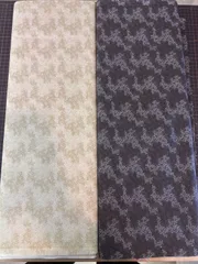 983　USA輸入生地シーチング　リーフ　葉　幅約106-111cm×1m　2枚入り