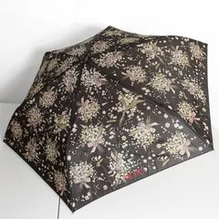 ピンクハウス ★舞い散る鈴蘭が可憐な　折りたたみ傘　黒に近い濃い茶系　＊ｋ3736