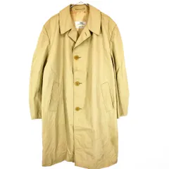 80年代 イングランド製 Aquascutum アクアスキュータム ステンカラーコート ベージュ (メンズ XL相当) 中古 古着 O1347