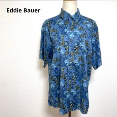 ボタニカル柄】エディーバウアー 総柄シャツ 花柄 フラワー Lサイズ 