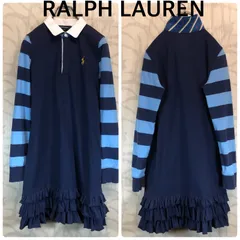 RALPH LAUREN ラルフローレン　長袖ポロシャツ ワンピース　ボーダー