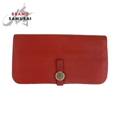 HERMES エルメス ドゴンロング ルージュグレナ レッド シルバー金具  
