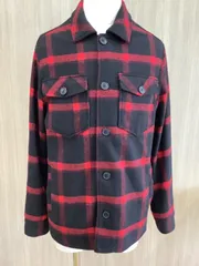 ザラ　ZARA  メンズジャケット　赤黒チェック柄　Mサイズ　美品