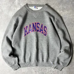 80s USA製 RUSSELL カレッジ プリント 前V スウェット トレーナー M / 80年代 アメリカ製 ビンテージ ラッセル アメリカ製