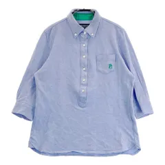 サイズ：1 PEARLY GATES パーリーゲイツ  七分袖ポロシャツ ボタンダウン  ブルー系 [240101518943] ゴルフウェア レディース ストスト