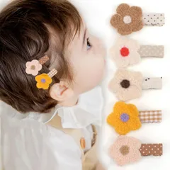 新品 BIANHUAN 赤ちゃん ベビー ヘアピン 子供 ヘアアクセサリー 5点セット キッズ 女の子 幼児 ヘアアクセ 髪飾り 痛くない かわいい おしゃれ セット 安全 プレゼント (Aセット)