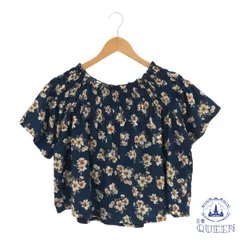 ☆美品☆ CECIL McBEE セシルマクビー トップス フリル カジュアル ガーリー 半袖 オフショル レディース 花柄 M 901-1937 送料無料 古着