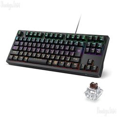 [DJ24000100] iClever ゲーミングキーボード テンキーレス 茶軸 日本語配列 有線 91キー 80%サイズ G06 (未開封)