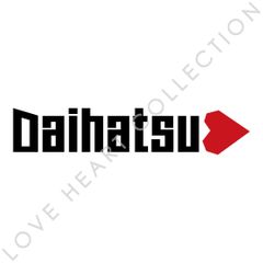ダイハツ　ハートステッカー　ブラック　1枚　LOVE HEART COLLECTION　DAIHATSU　|　ロゴ　|　デカール　|　切り文字　|　切文字　|　新品　|　送料無料　|　匿名配送