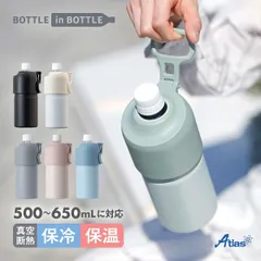 【メーカー公式/直販】アトラス ペットボトルホルダー ボトルインボトル 500ml 650ml 保冷 真空断熱 水筒 ステンレス 折りたたみ ハンドル付き キズ付きにくい ボトルクーラー カバー ABIB-E