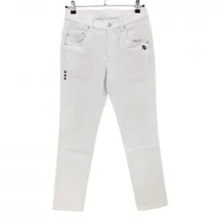 パーリーゲイツ パンツ 白 星条旗ワッペン 星 裏起毛 ストレッチ  レディース 0(S) ゴルフウェア PEARLY GATES