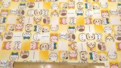 ちいかわ、生地幅110cm×長さ100cm、イエロー