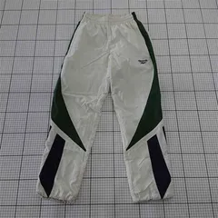 ◇ Θ Reebok リーボック 配色デザイン トラックパンツ サイズXS ホワイト系グリーン系 レディース メンズ E  【1509180009401】