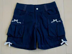 ポンポネットジュニア pom ponette junior アウトレット 子供服 女の子 M 150cm ショート パンツ 紺 ネイビー 春 夏 ★2 ズボン ボトムス ガールズ 女児 キッズ ジュニア 【中古】 ユーズド リサイクル こども