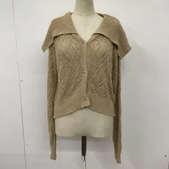 Heather ヘザー カーディガン 長袖 HE061571CF 襟付き 透かし編み