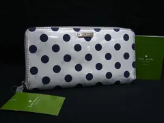 kate spade ケイトスペード PWRU3753 パテントレザー ラウンドファスナー 長財布 ウォレット 小銭入れ 札入れ シルバー系 DJ3093