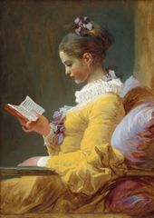 絵画 読書する少女 額装絵画 複製画 フラゴナル インテリア 人物画 フラゴナール 「読書する少女」複製画 額付き 絵画 油絵 - メルカリ