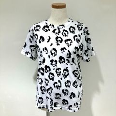 RK-T015 コムデギャルソン コムデギャルソン COMME des GARCONS COMME des GARCONS エステルスムース ヒョウ柄プリント 半袖Tシャツ 白×黒 Sサイズ 2023年S/S
