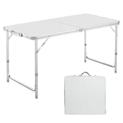 新品 DesertFox アウトドア 折りたたみ テーブル 120cm 高さ3段階調整可能 自由に高さ調整可能ピクニック レジャー キャンプ用 折畳み コンパクト 収納 簡単組立