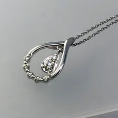 ●4℃ プラチナプチダイヤネックレス　チェーン部pt850 トップ部pt900