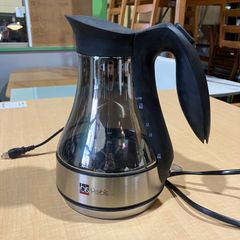 ライティングガラスケトル　電気ケトル　電気ポット　家電　シルバー　ブラック　黒　動作OK