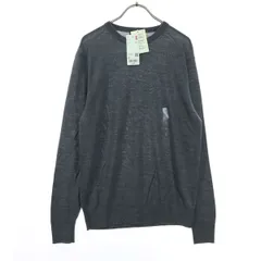 未使用 UNIQLO ユニクロ ウールブレンド 長袖 セーター S グレー メンズ 古着