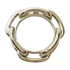 エルメス HERMES スカーフリング シェーヌダンクル メタル シルバー レディース F-YA1058