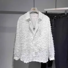 種類16：L /C：白色Tシャツ  メンズ ファッション 服 男性用 オシャレ シンプル 大人 かっこいい ストリート 夏 長袖 シャツ ゆったり カジュアル 